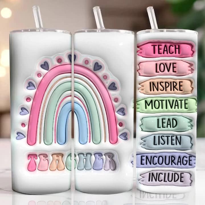 Teacher - rainbow tumbler