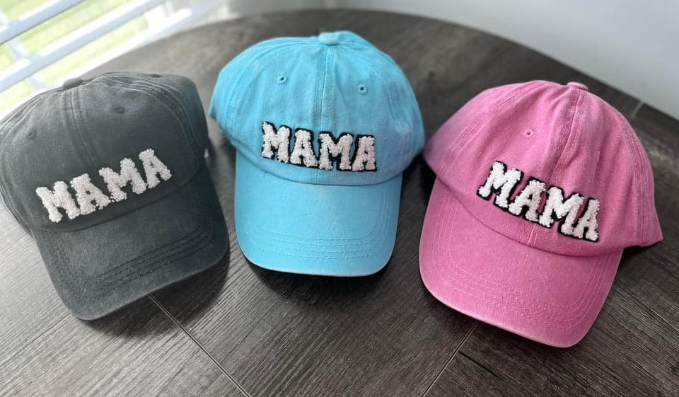 Mama Patch Hats - blue