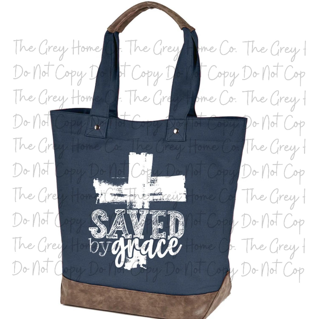 Saved By Grace   - Canvas Tote