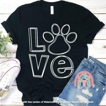 LOVE Paw Print