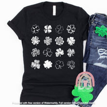 Load image into Gallery viewer, St. Patrick&#39;s Day Shamrock Rows -White Ink
