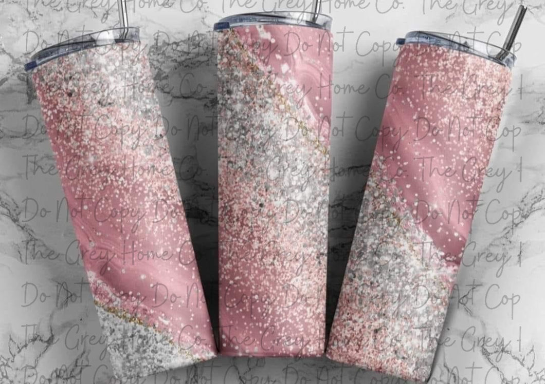 Pink Glitter  - 20oz Tumbler RTS