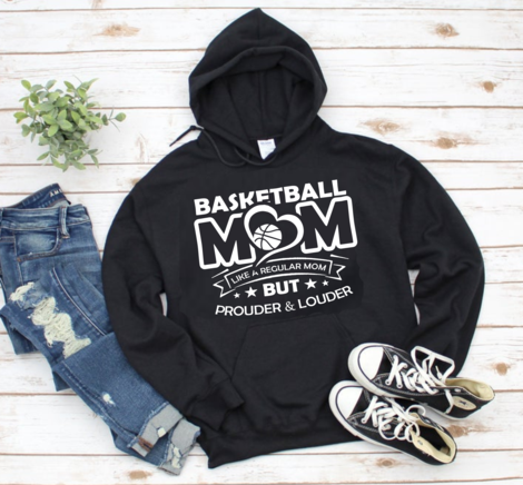 Basketball Mom LIke a Regular Mom but Prouder & Louder